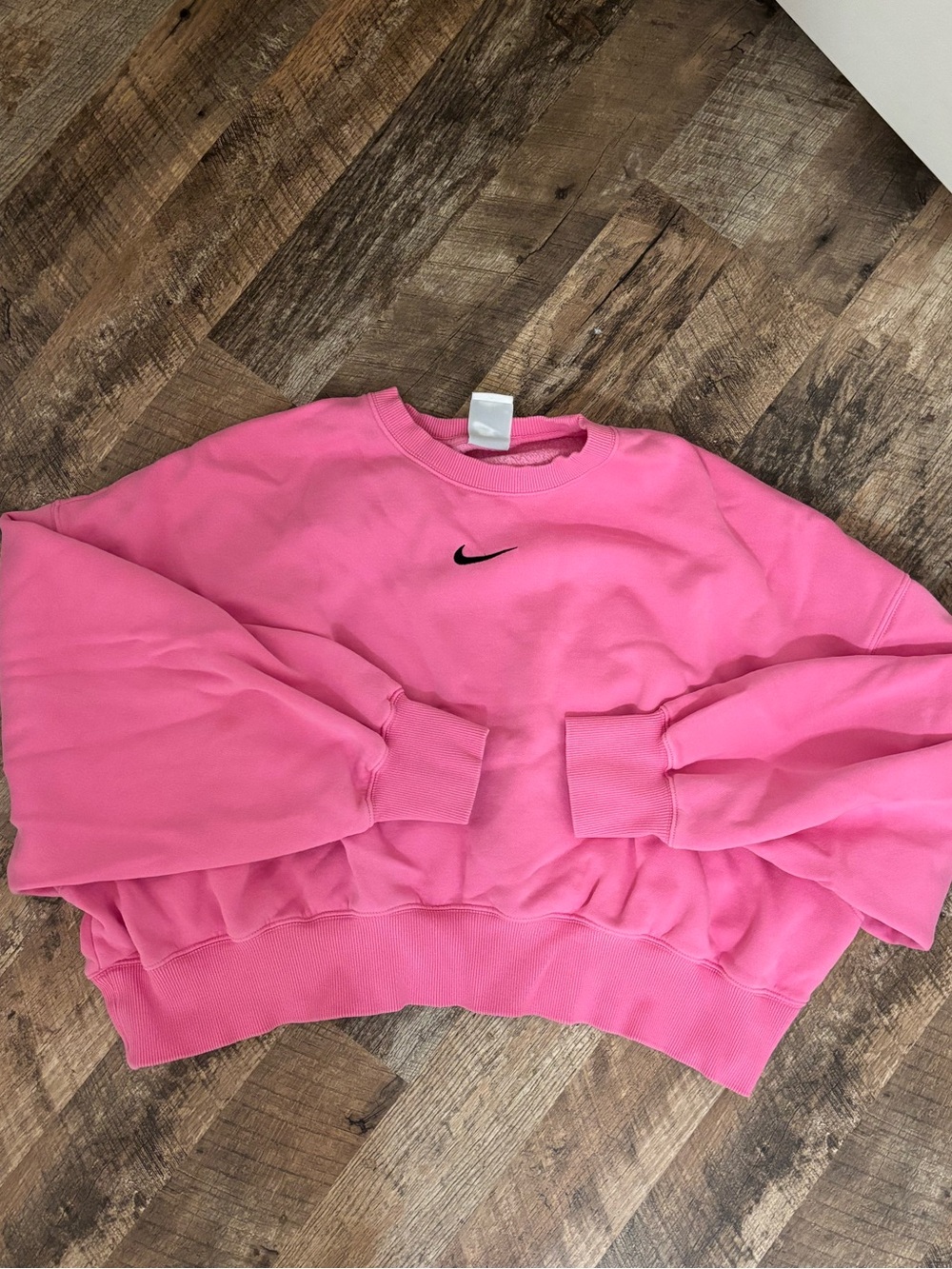Nike Pink Cropped Crew Sweatshirt